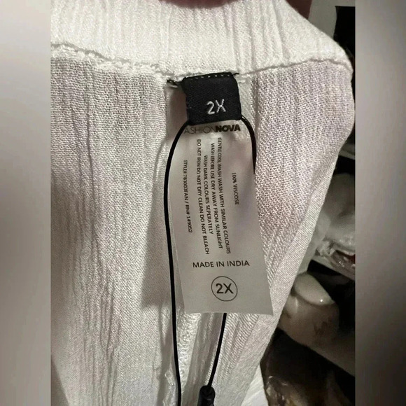 Fashion Nova Breezy Nights Linen Swim Cover Up Pants Womens Sz 2x NWT - Picture 5 of 7